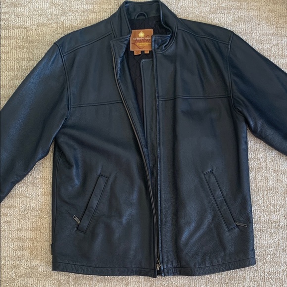 Men’s Black Leather Jacket - Picture 1 of 4